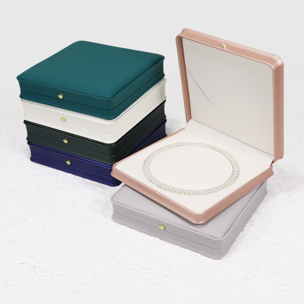 Box Kalung Mutiara Mewah Kulit PU Jewelry Box PU Leather Pearl Necklace