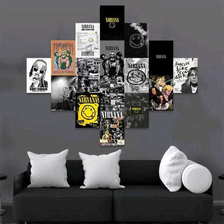 Poster Dinding Aesthetic Murah - Band isi 11 PCS ( 15cm X 11cm )