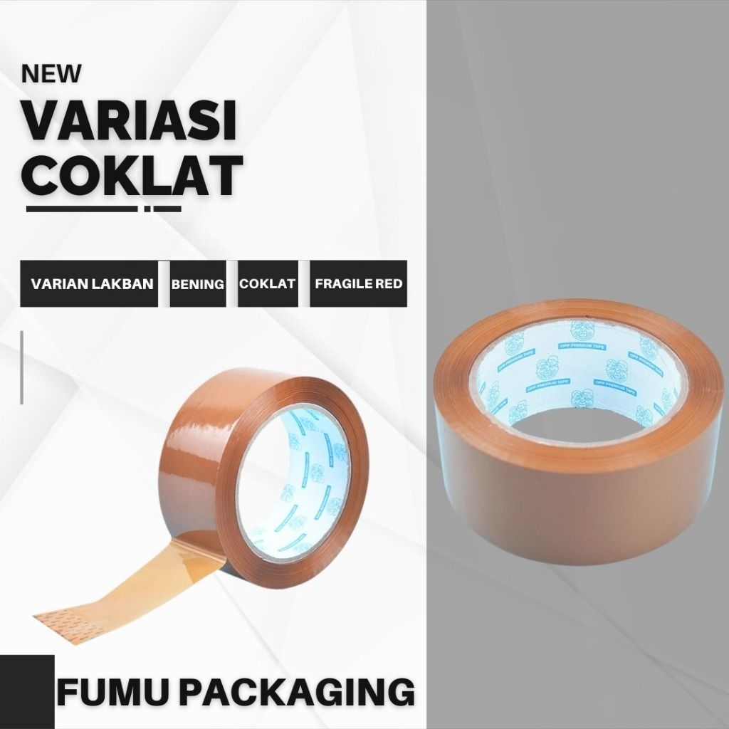 

Lakban Bening Coklat Solatip Putih 45mm x 100yard Merek STAR Good Quality Termurah