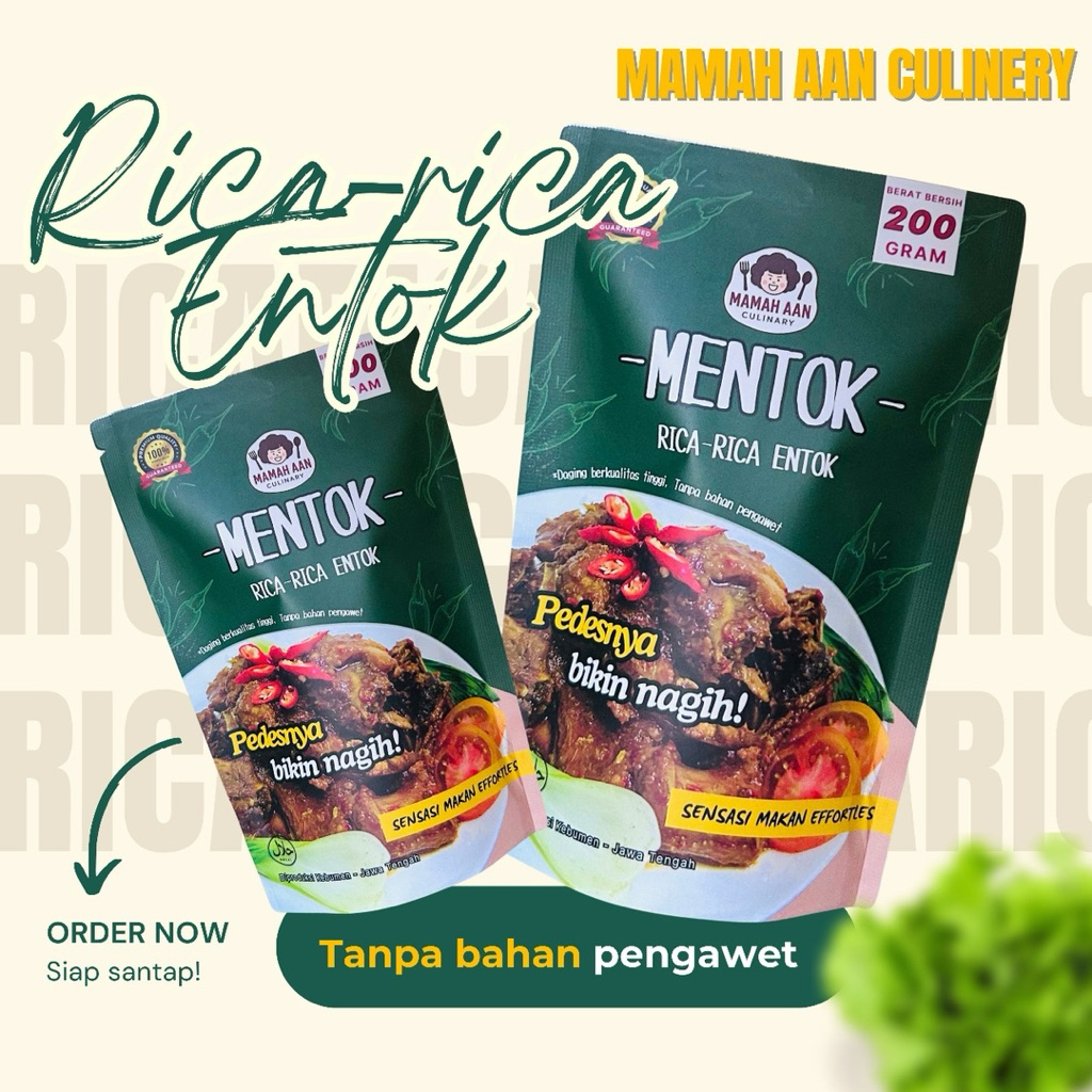 

MAMAH AAN RICA RICA ENTOK BASUR BEBEK MERCON – Pedas Nampol, Siap Makan, Tanpa Pengawet!