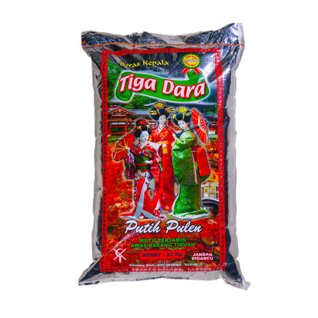 

Beras cap Tiga Dara 25kg (beras kepala)