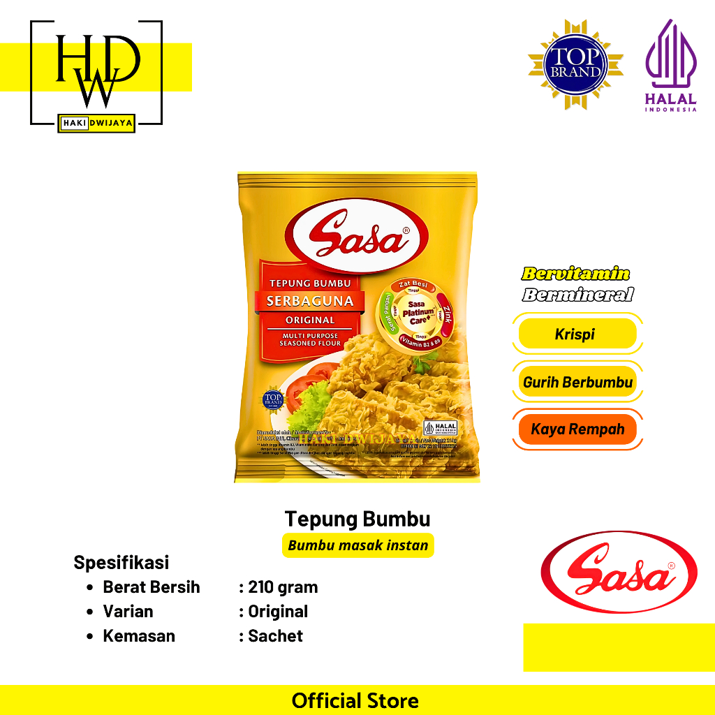 

[210gr] Sasa Tepung Bumbu Serbaguna / Bumbu Masak Instan