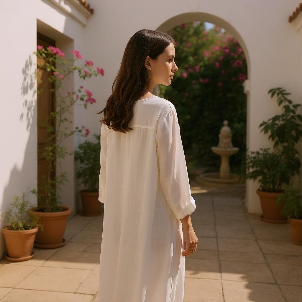 gamis putih syari bahan Ceruti ni-mar