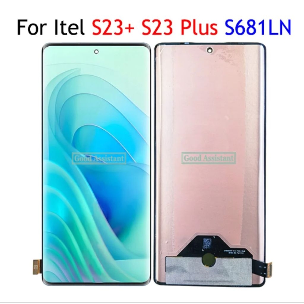 LCD FULLSET AMOLED ITEL S23 PLUS / S23+ / S681LN ORIGINAL FINGERPRINT LAYAR MELENGKUNG / CURVE / CEM