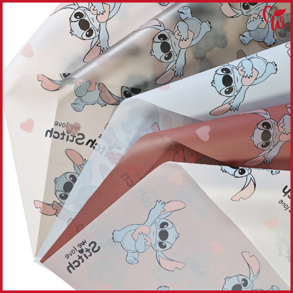 

20 Lembar Kertas Buket Motif Kartun Anak Corak Flower Wrapping Cellophane Kertas Kado KB86