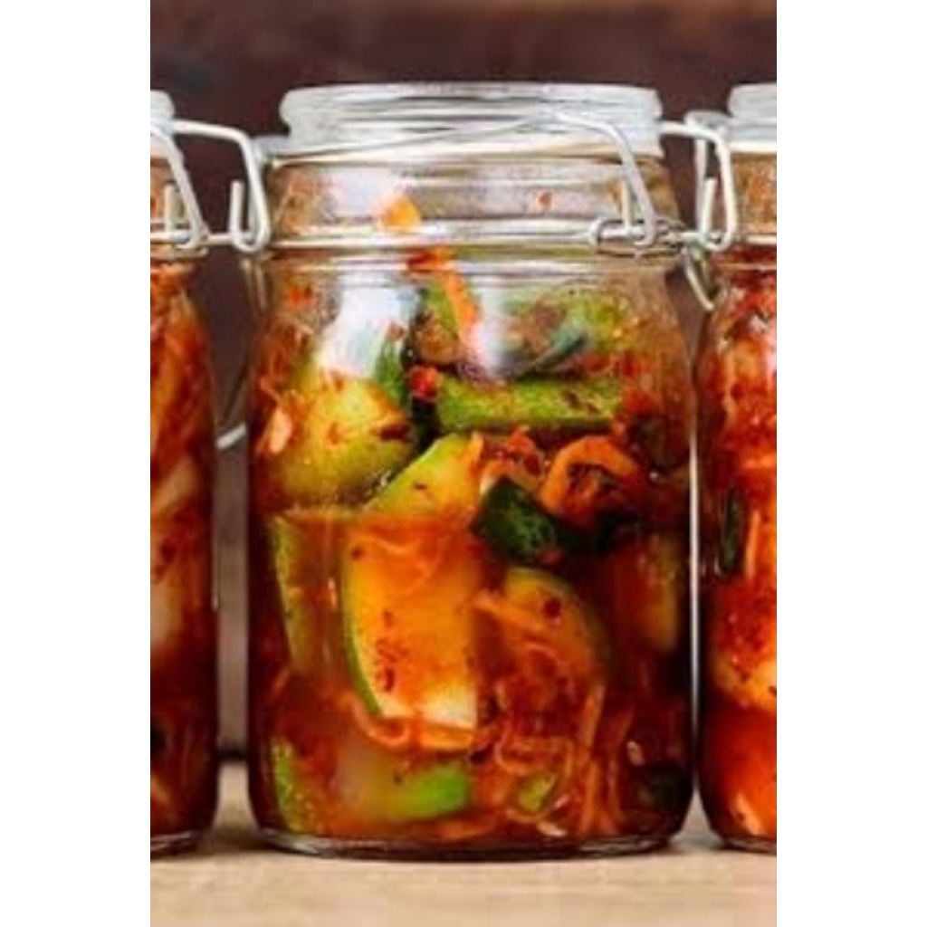 

Fresh Kimchi Timun in jar 200 gr
