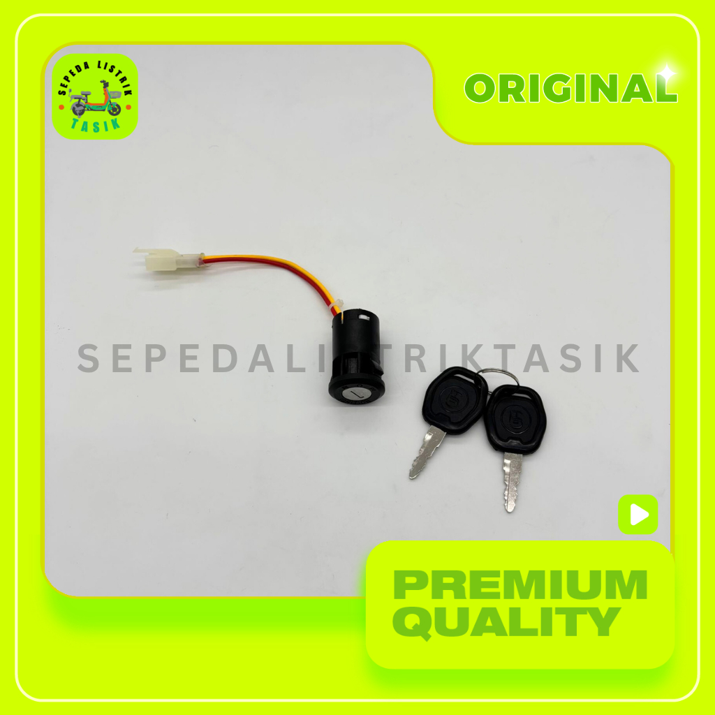 KEY SET KUNCI KONTAK SEPEDA LISTRIK 2 KABEL / KUNCI KONTAK SEPEDA LISTRIK EXOTIC GROZA / SELIS48 - O