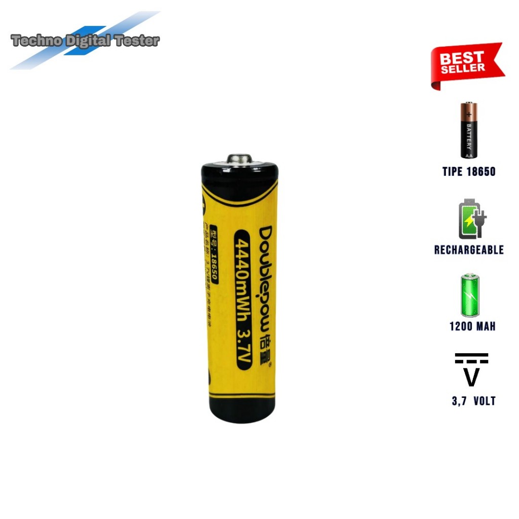 Doublepow Baterai 18650 1200 mAh Lithium Battery 1 PCS - 1200PT