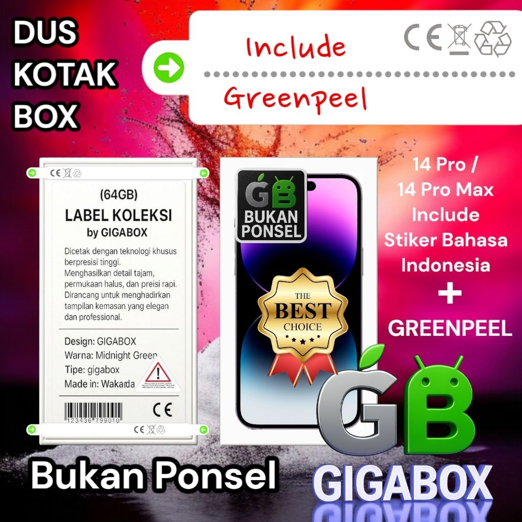 

(Best Choice) Dus | Kardus | Box 14 Pro / 14 Pro Max - Tampilan Bahasa Indonesia + Greenpeel