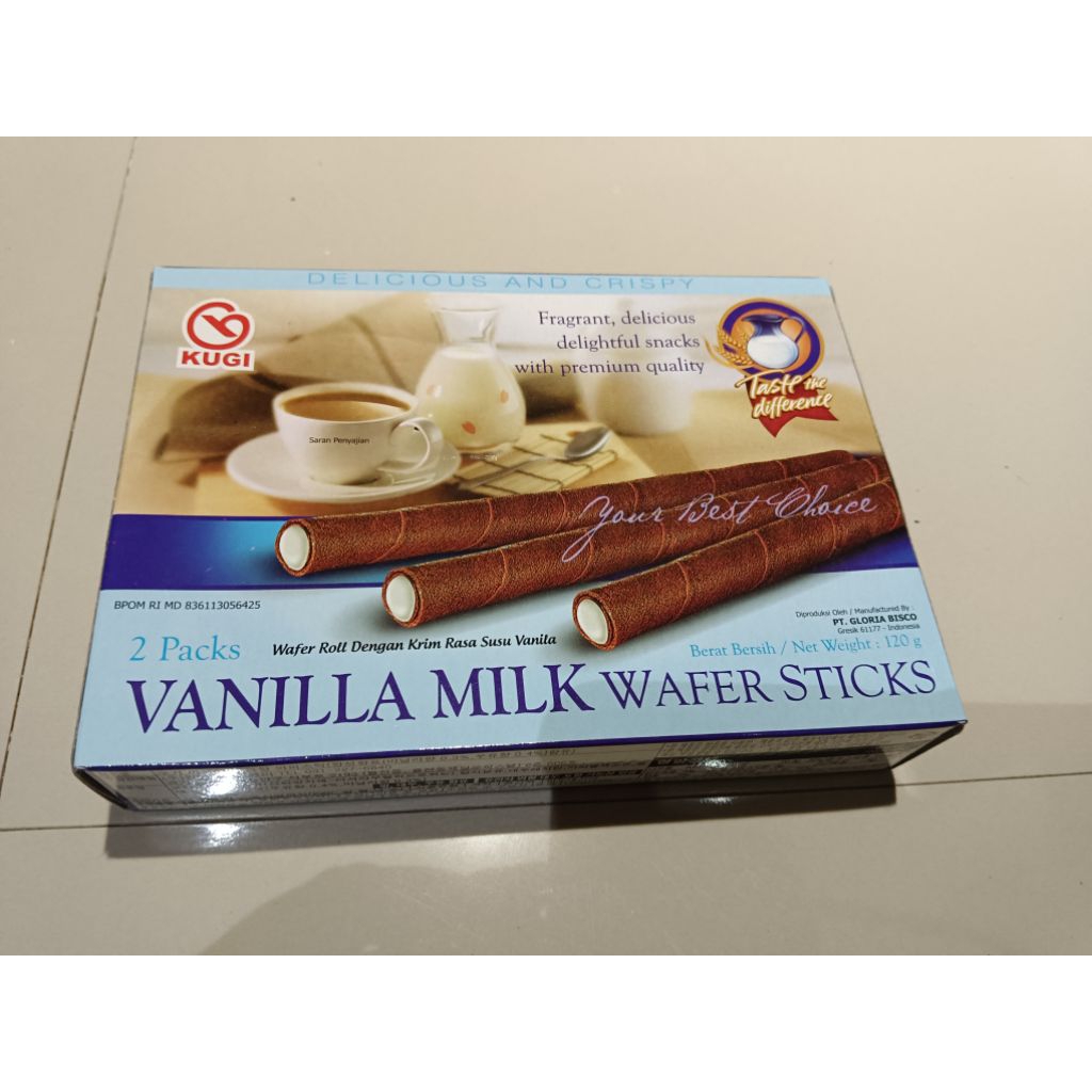 

Kugi Vanila Milk Wafer Stick 120gr