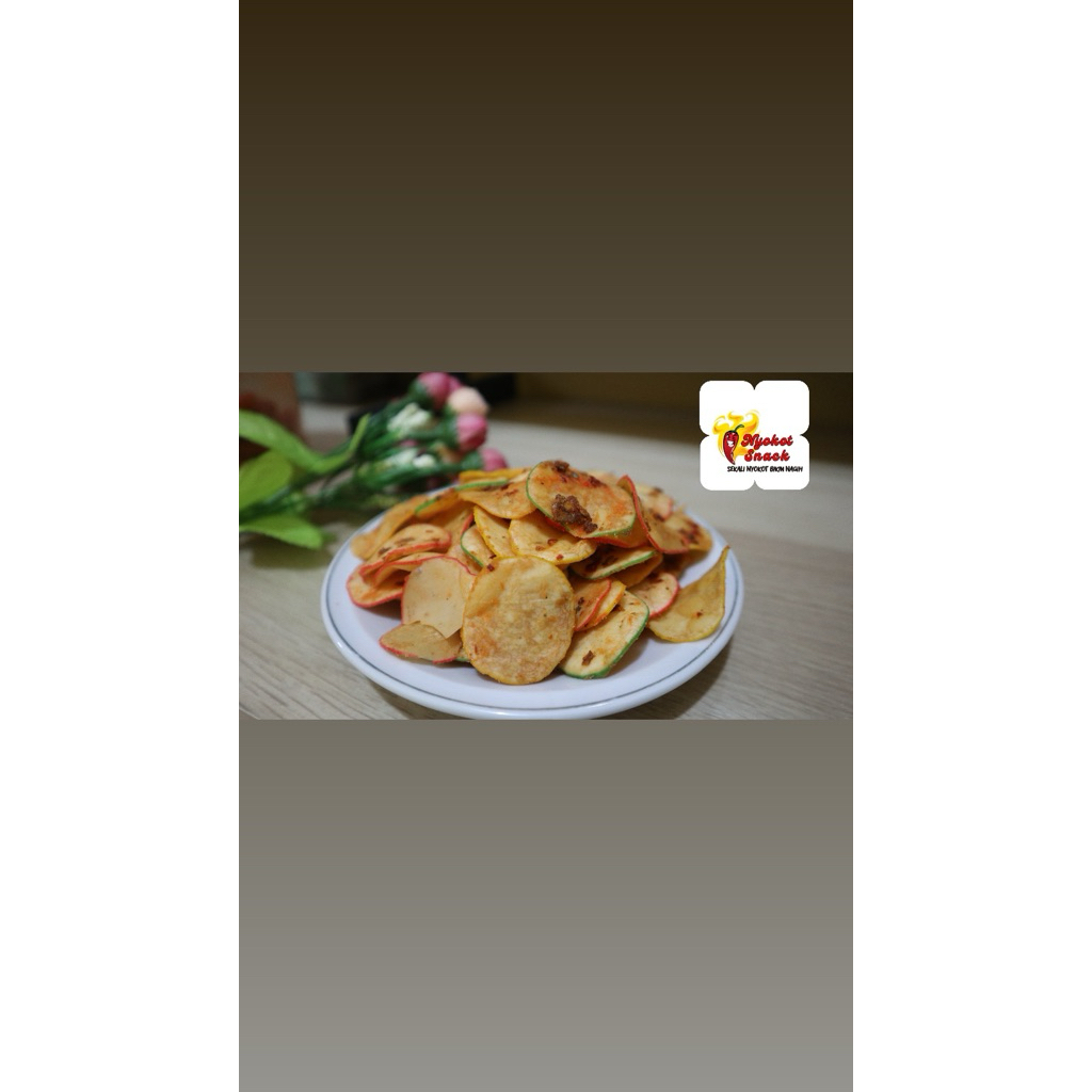 

cemilan kerupuk seblak kering