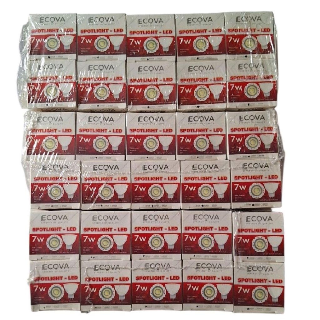 Lqmou LED Spotlight MR16 Fitting GU5.3 7W Cahaya 3000K/4000K - ECOVA