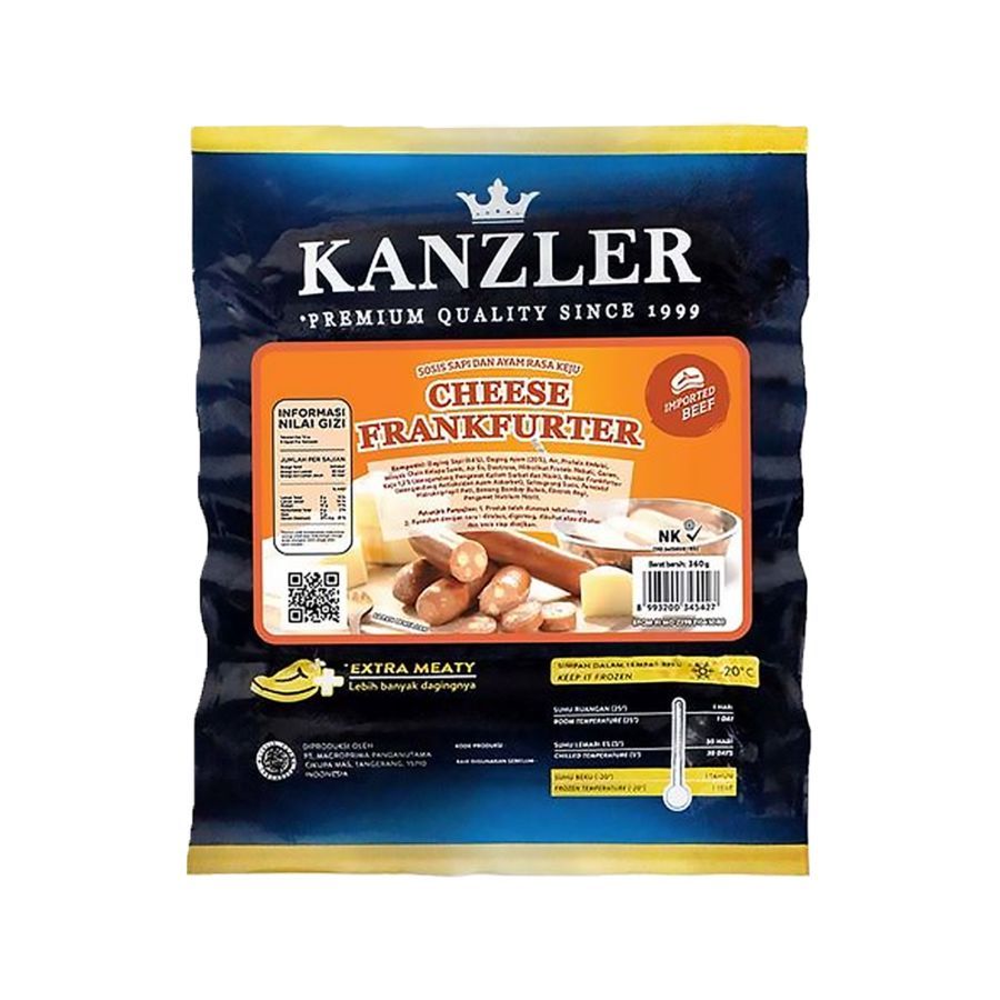 

Kanzler Cheese Frankfurter sosis 360 gr