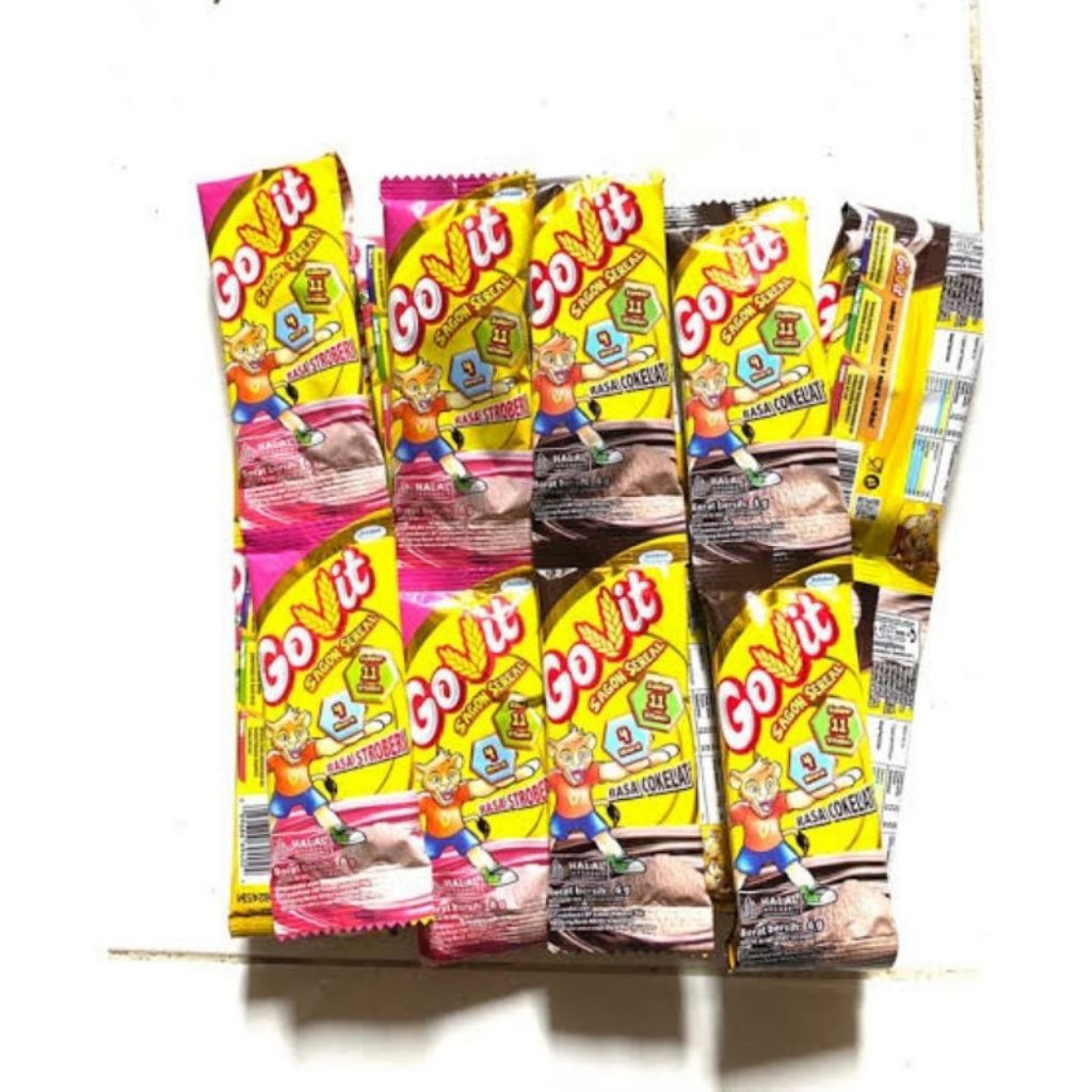 

Govit Sagon Sereal Cokelat & Strawberry Renceng Isi 10Pcs