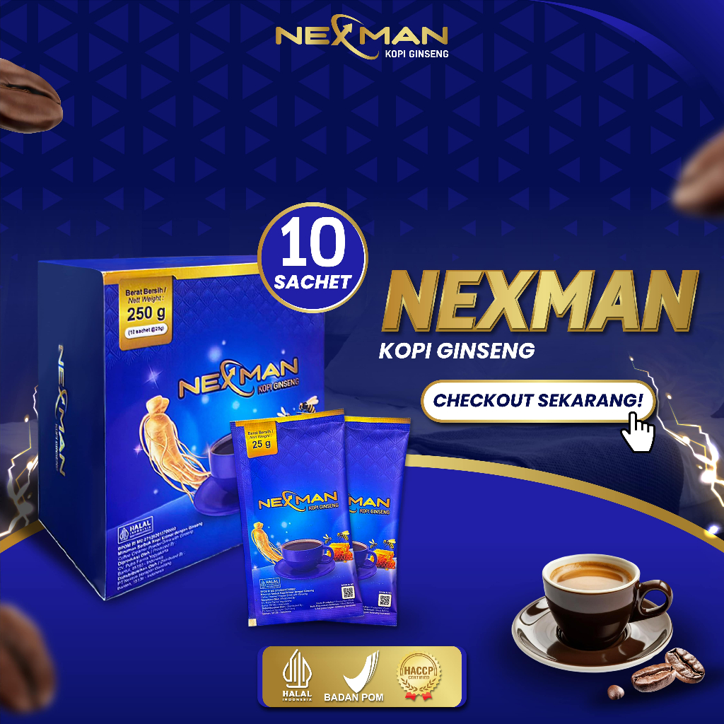 

Nexman Kopi Gingseng Pria Sehat Terjaga 1 Box