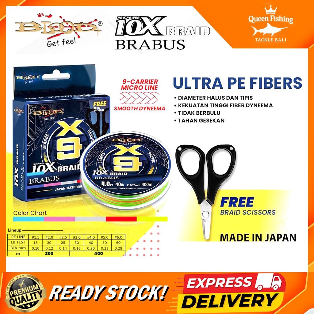 Senar PE Terbaru Blood 10x Braid Blood Brabus / Blood Brabus
