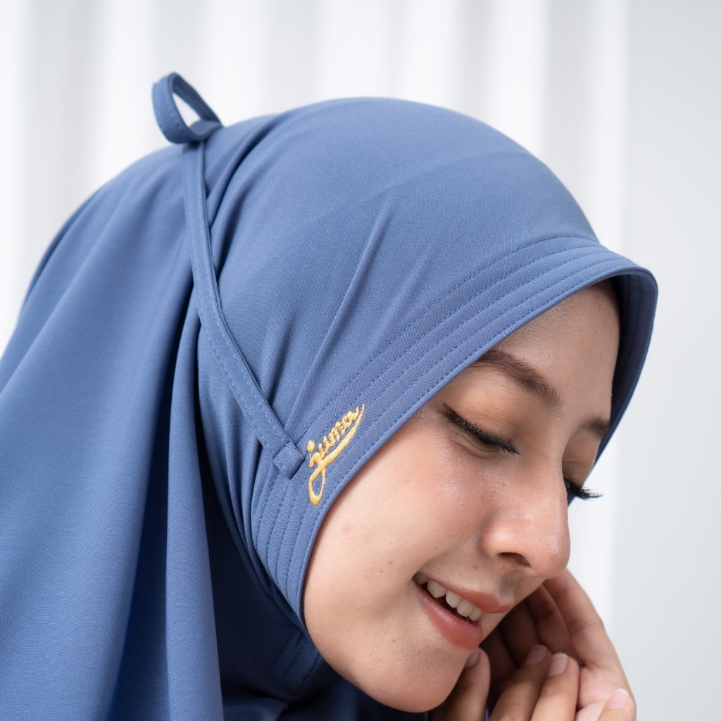 Jilbab Instan Juma Syria Ukuran Standar Hijab Wanita Syari Praktis Kerudung Tali Non Pad Adem Tebal