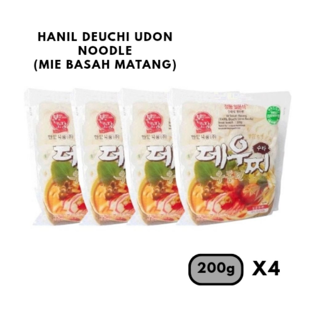 

4pcs Bon Go Jang Hanil Deuchi Udon Noodle / Mie Udon Matang Korea 200 Gr