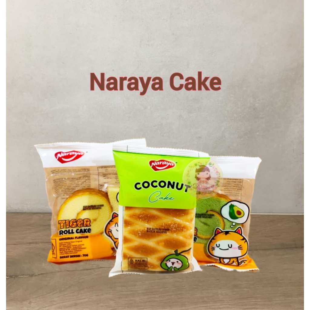 

Naraya tiger roll cake rasa original avocado coconut 70gr ( ds bgr )