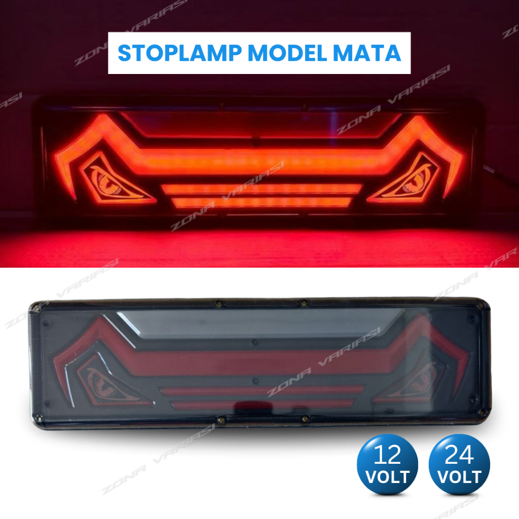 Stoplamp Model Mata Truk 12 - 24 Volt Lampu Belakang 46 CM