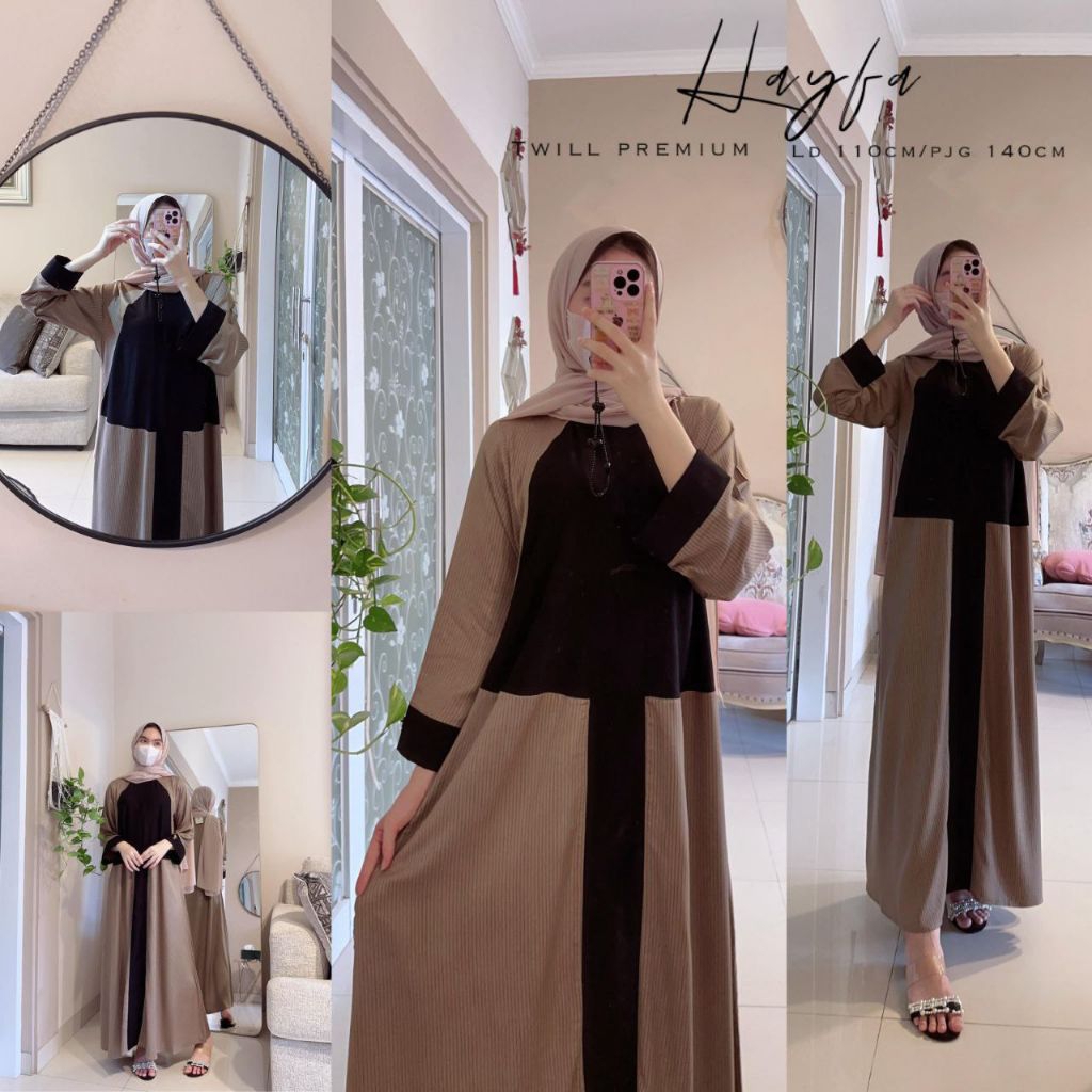 ReenaDaily Daster Arab HAYFA by Fairuz | New Collection Gamis Twill Bergaris