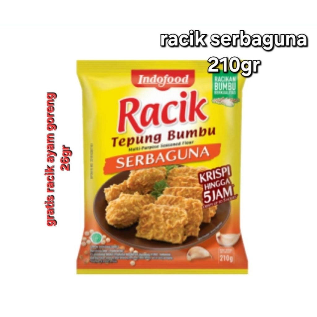 

racik tepung bumbu serbaguna 210gr×1bks (gratis racik ayam goreng 26g)