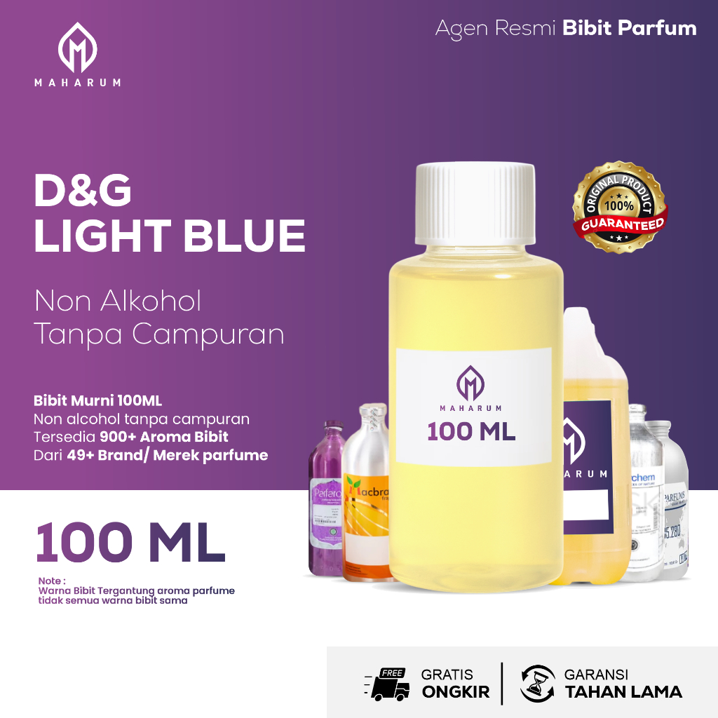 Bibit Parfum D&G LIGHT BLUE Non Alkohol - Bibit Minyak Wangi Murni Wangi Tahan Lama