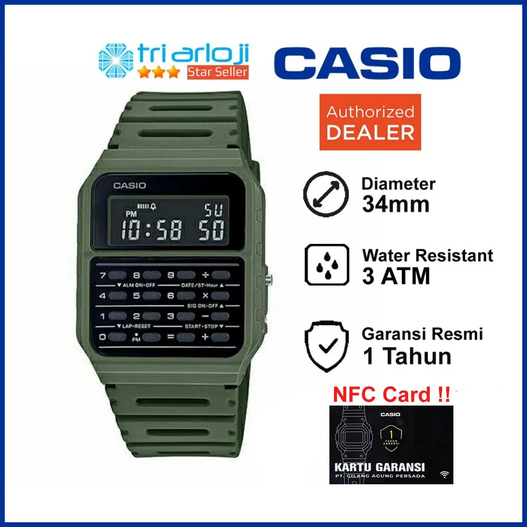 

CASIO CA-53WF-3BDF Jam Tangan Calculator / Kalkulator Digital Hijau CA53 CA-53WF-3B