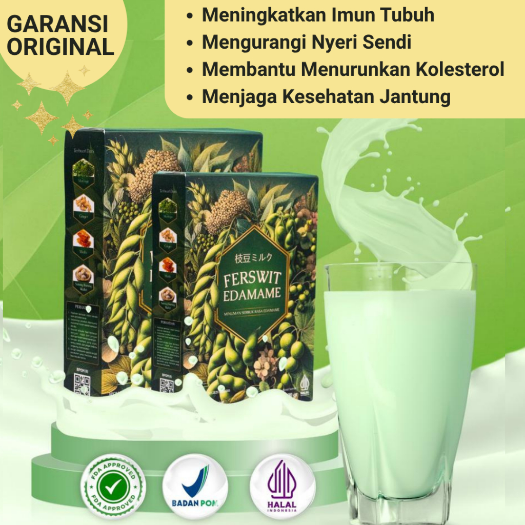 

Susu Edamame Jepang Ferswit Original Susu Herbal Tulang Nyeri Sendi Kolesterol Menyehatkan Jantung