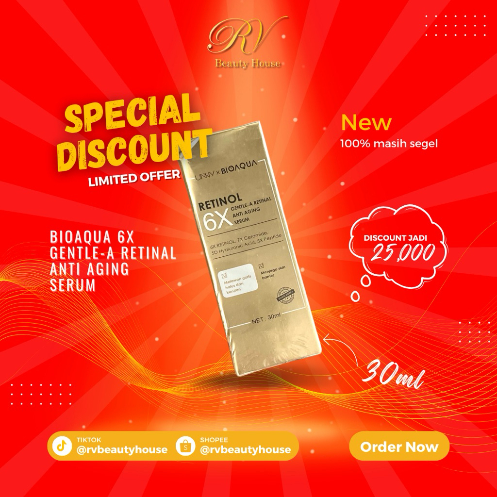 SALE Bioaqua Retinol 6x Gentle-A Retinal Anti Aging Serum