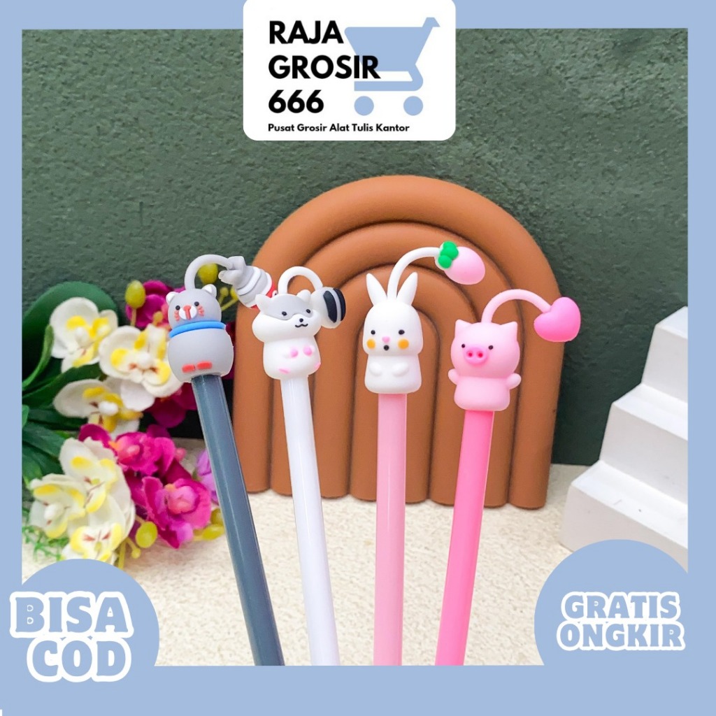 

PULPEN GEL KARAKTER TUMBUHAN HEWAN BINATANG TERMURAH COD READY ALAT TULIS KANTOR PERLENGKAPAN SEKOLAH STATIONARY PEN PENA BOLPEN BALLPOINT