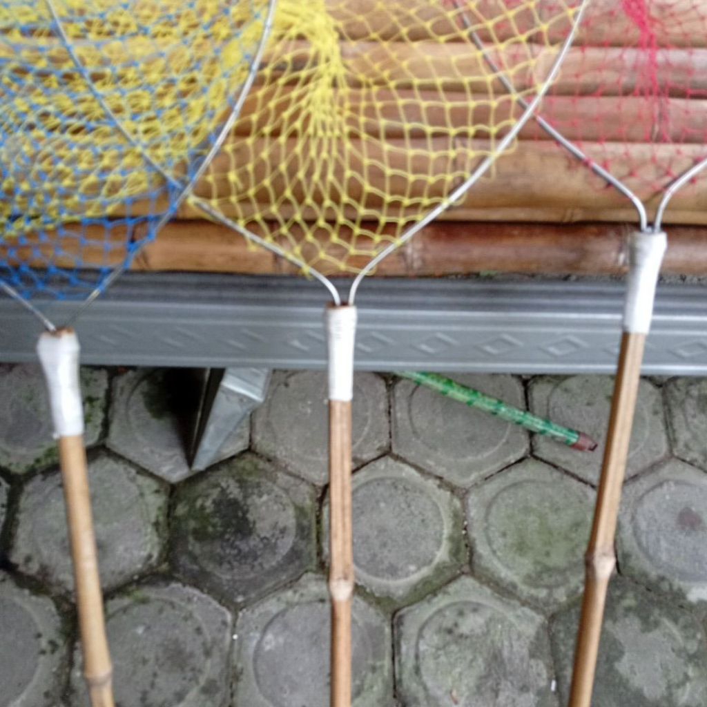 Seser, serok ikan, cimplong, gagang bambu