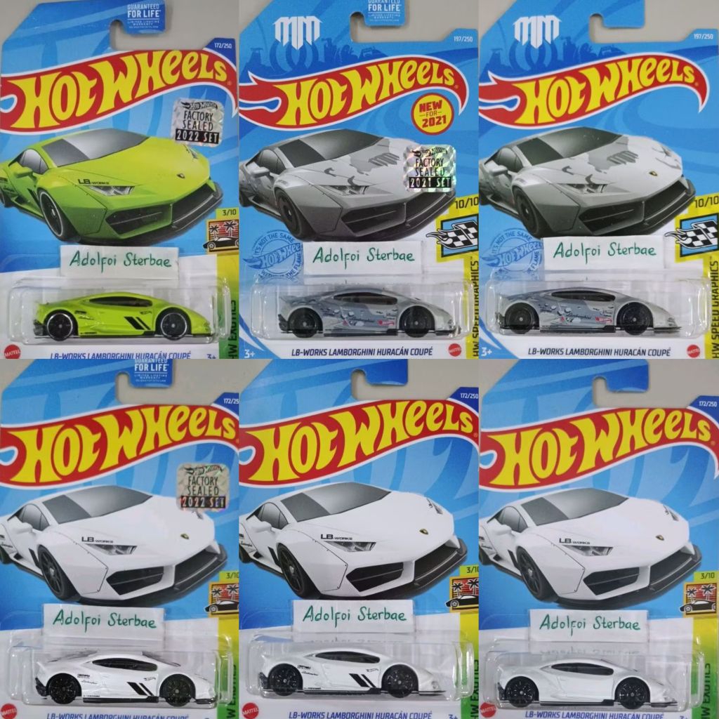 hotwheels hot wheels lb-works lamborghini huracan coupe factory sealed short card hw speed graphics 