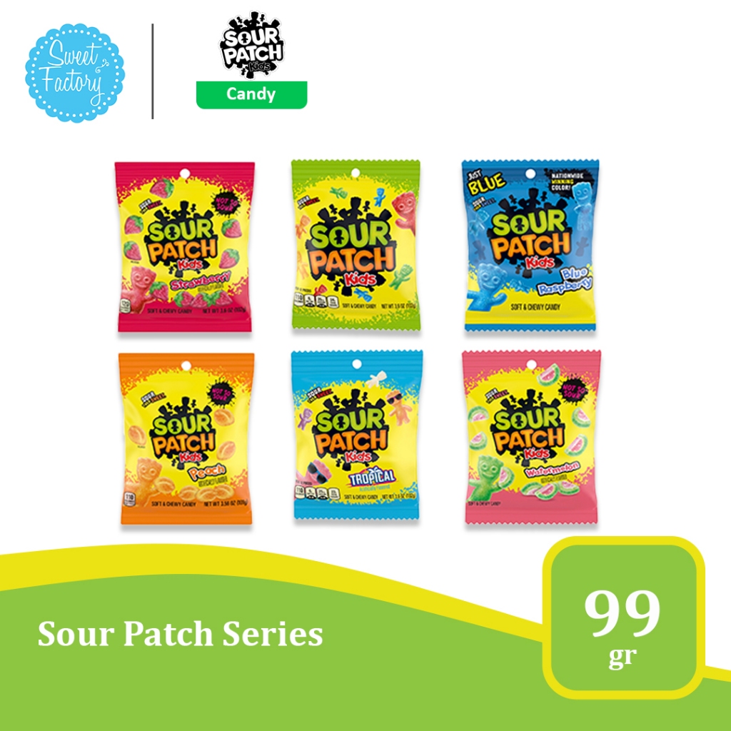 

Sour Patch Kids Bag 99gr / 3.6 oz | Permen Asam Manis Kenyal – 8 Varian Rasa Unik!