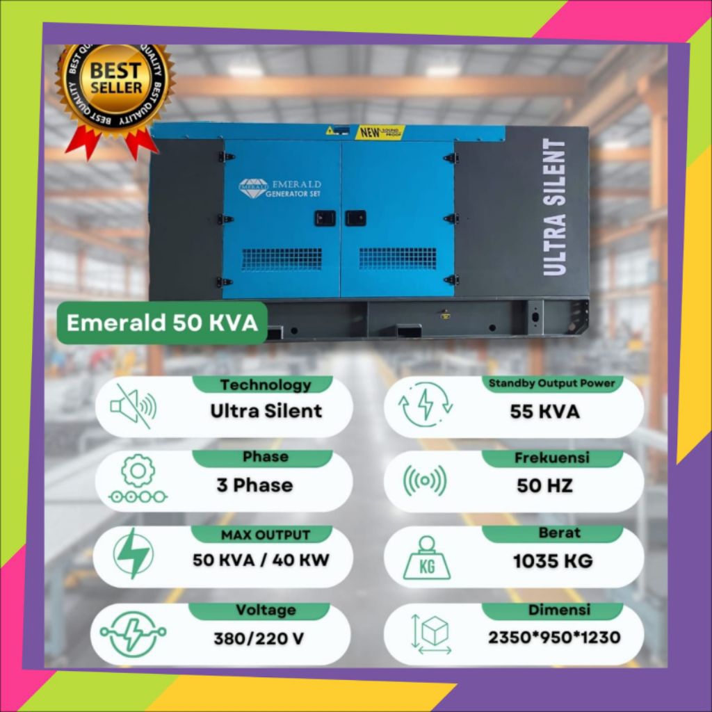 Genset 50KVA Emerald Ultra Silent Diesel