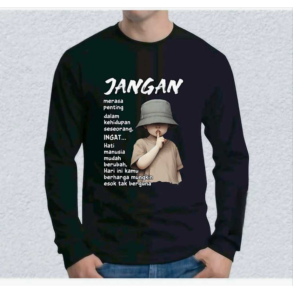 Kaos Pria Desain Kata Kata Unik Tersedia Size M L XL XXL