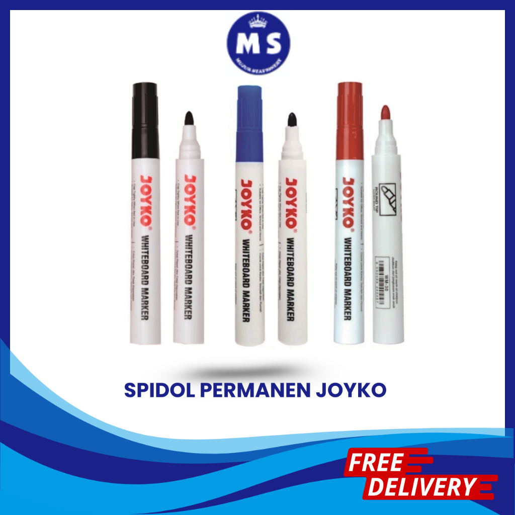 

SPIDOL PERMANENT (HITAM BIRU MERAH) JOYKO / Permanent Marker