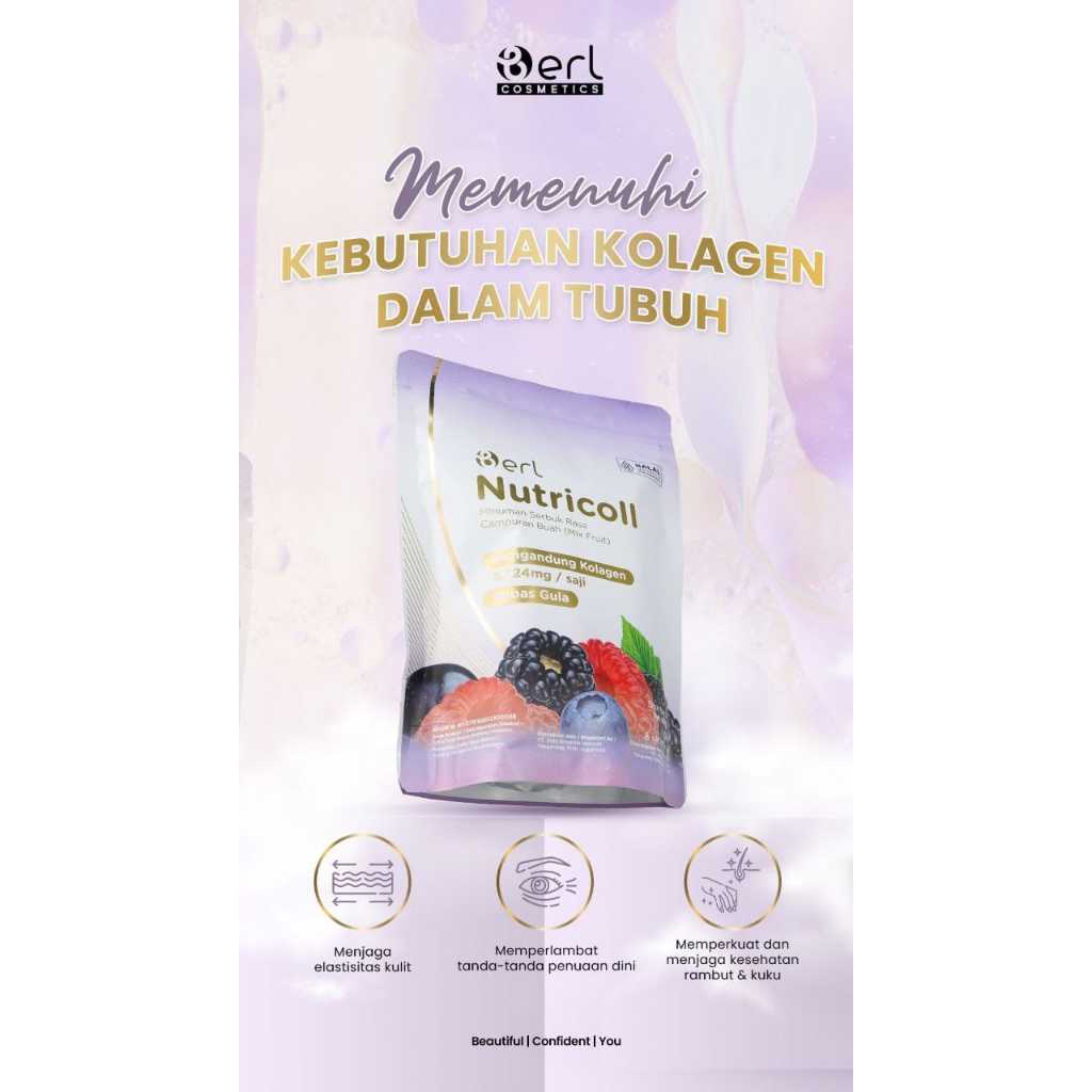 

Nutricoll | B Erl | Minuman Collagen Rasa Mix Fruit | Kandungan Collagen Glutathione | BPOM