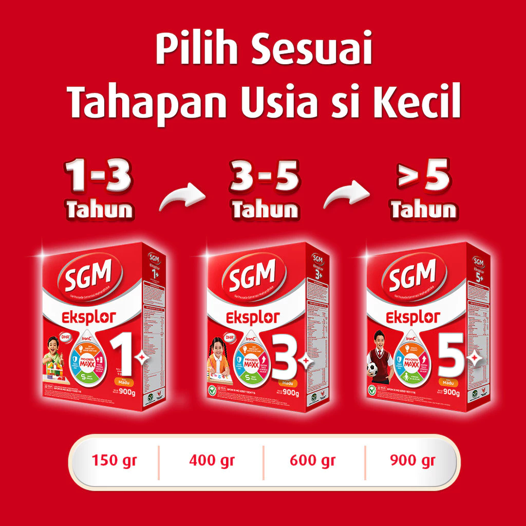 

Sgm Eksplor 3+ Dengan IronC Susu Bubuk Rasa Vanilla 900GR x 4