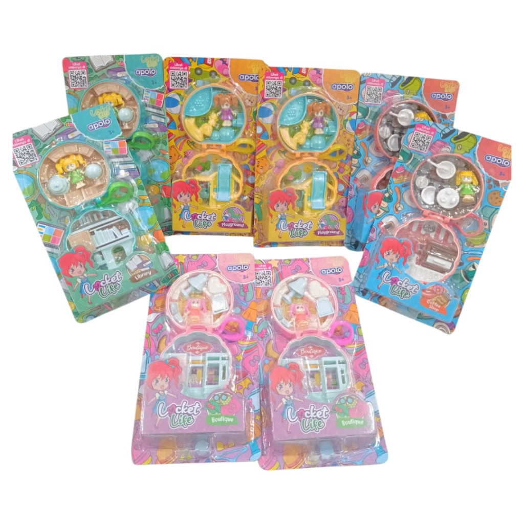 Mainan anak - anak apolo locket life library / Mainan apolo locket life coffe shope
