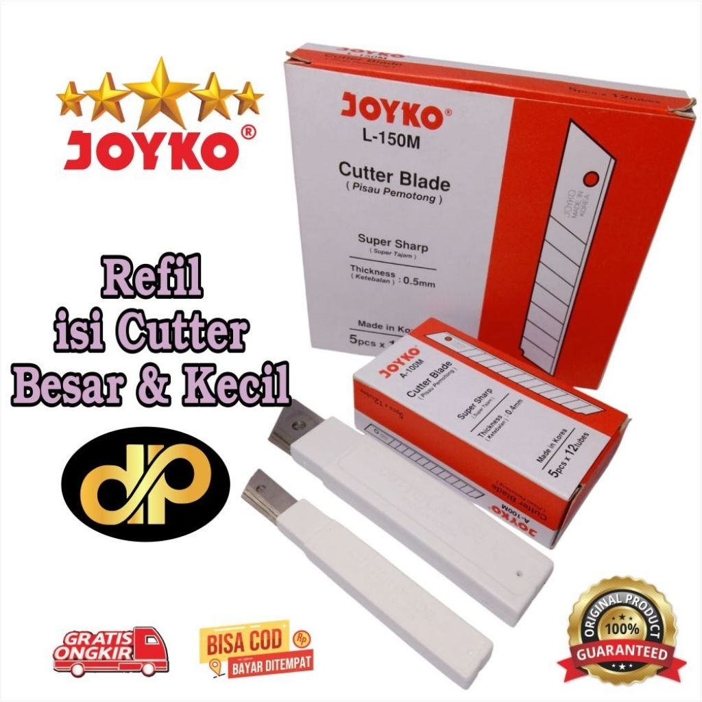 

ISI CUTTER JOYKO BESAR ISI CUTTER KECIL, REFIL ISI CUTER JOYKO BESAR DAN KECIL