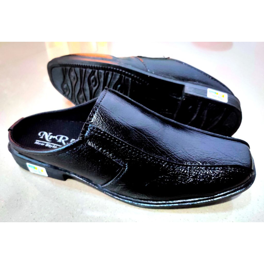 Sepatu sendal selop Pantofel kulit formal pria/Sendal selop vantofel laki laki kerja santai mantenan