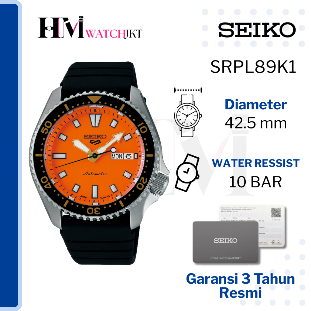 SEIKO 5 Sport SRPL89K1 Jam Tangan Pria Original Analog Automatic Diver Antiair SRPL89