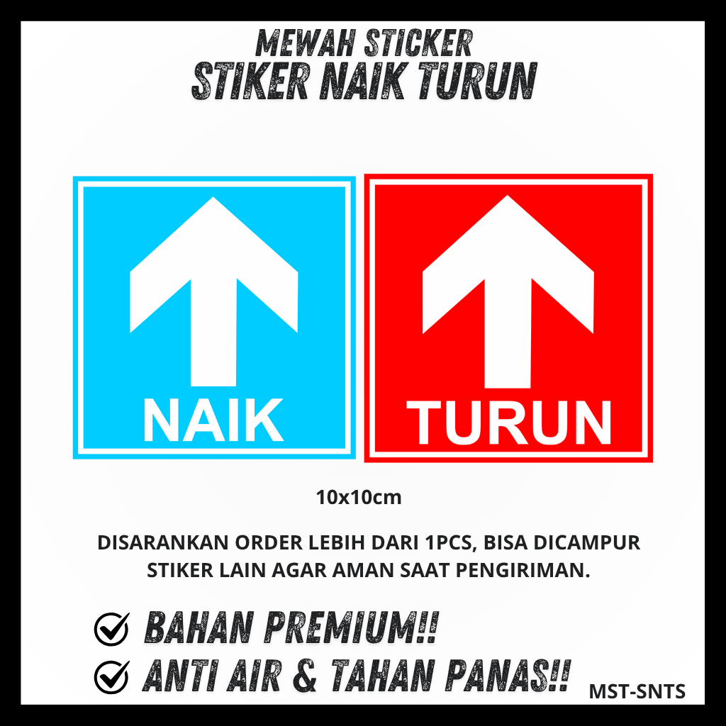 

Stiker panah / Stiker arah panah / stiker naik turun tangga / stiker tangga / stiker atas bawah