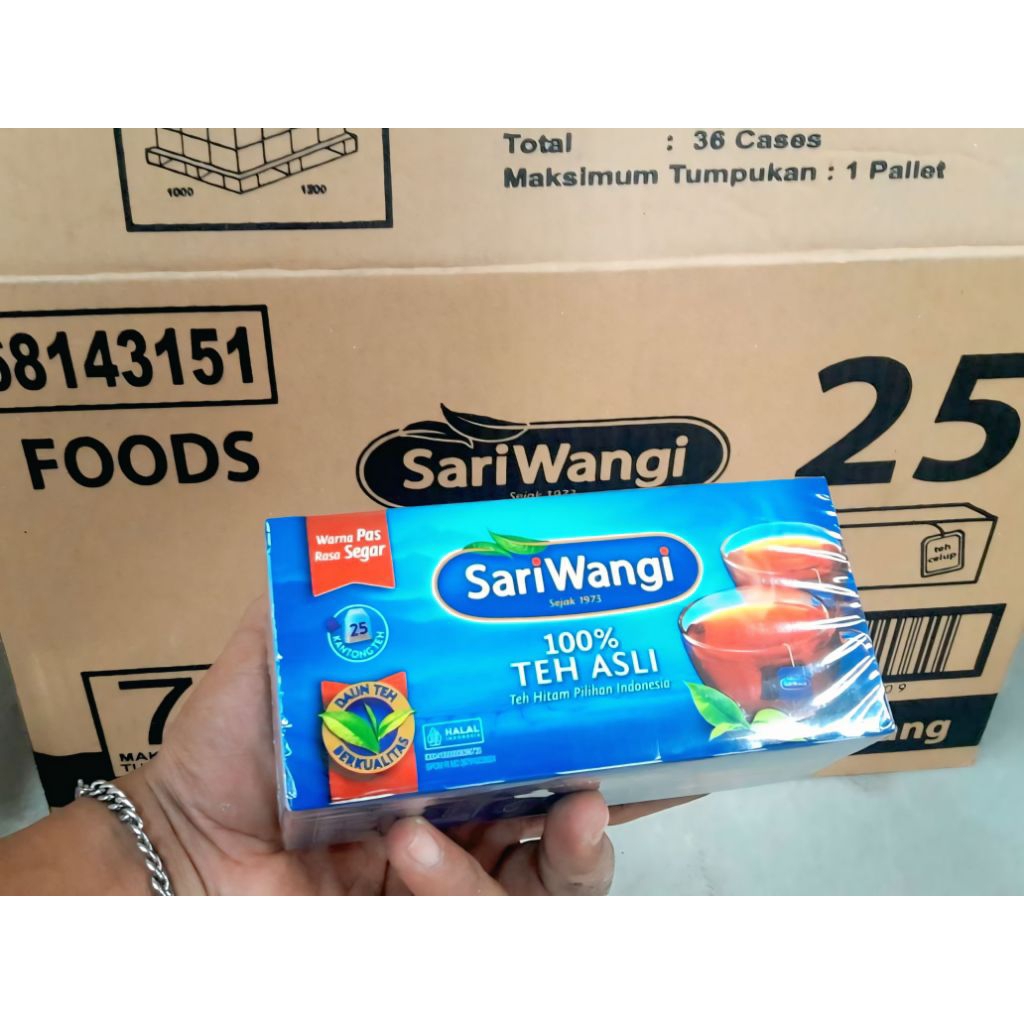 

[ 1 BOX ] Teh Celup Sariwangi isi 25 Celup