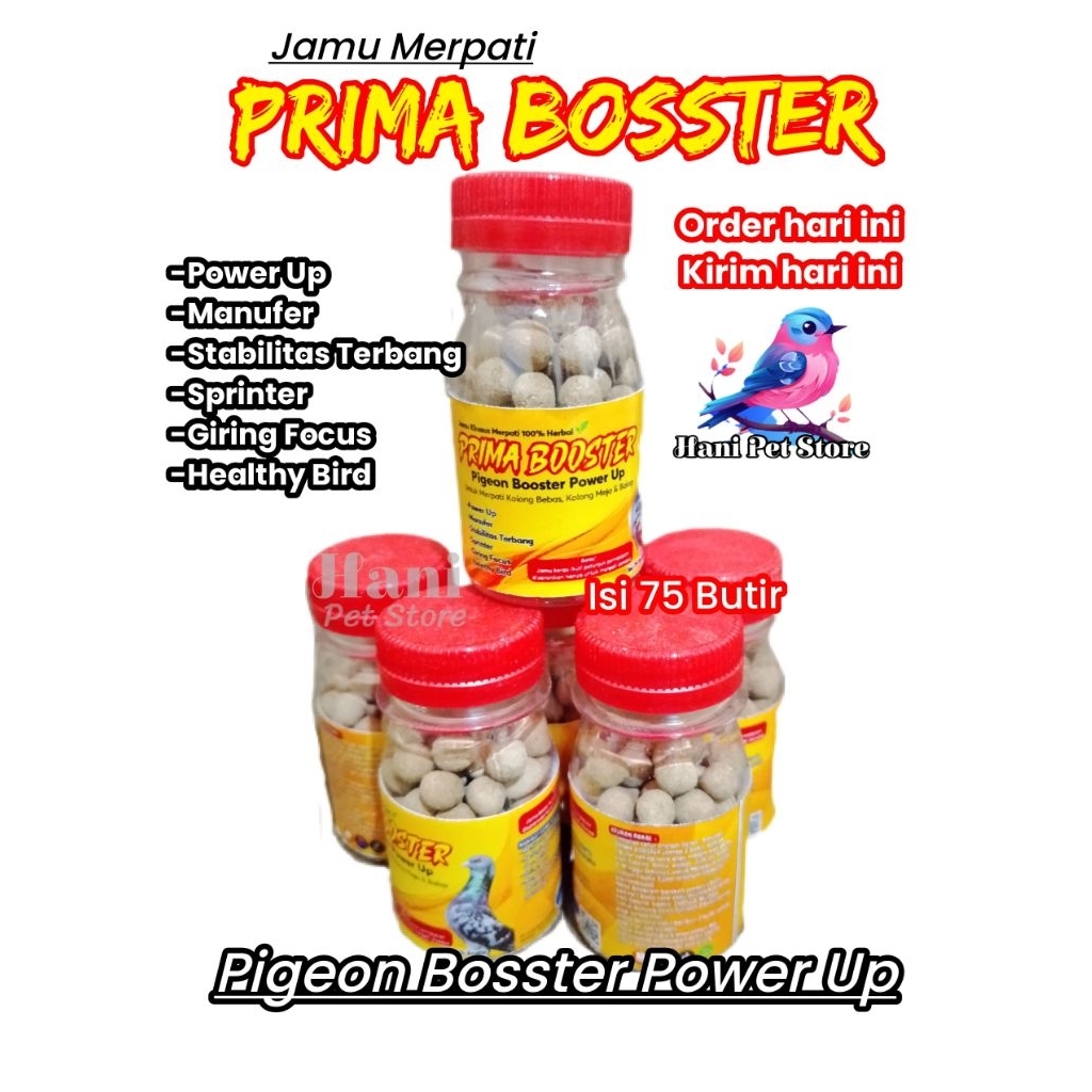Jamu Giring Merpati Prima Bosster 1 botol Jamu Giring Obat Giring Vitamin Doping Merpati Kolong Beba