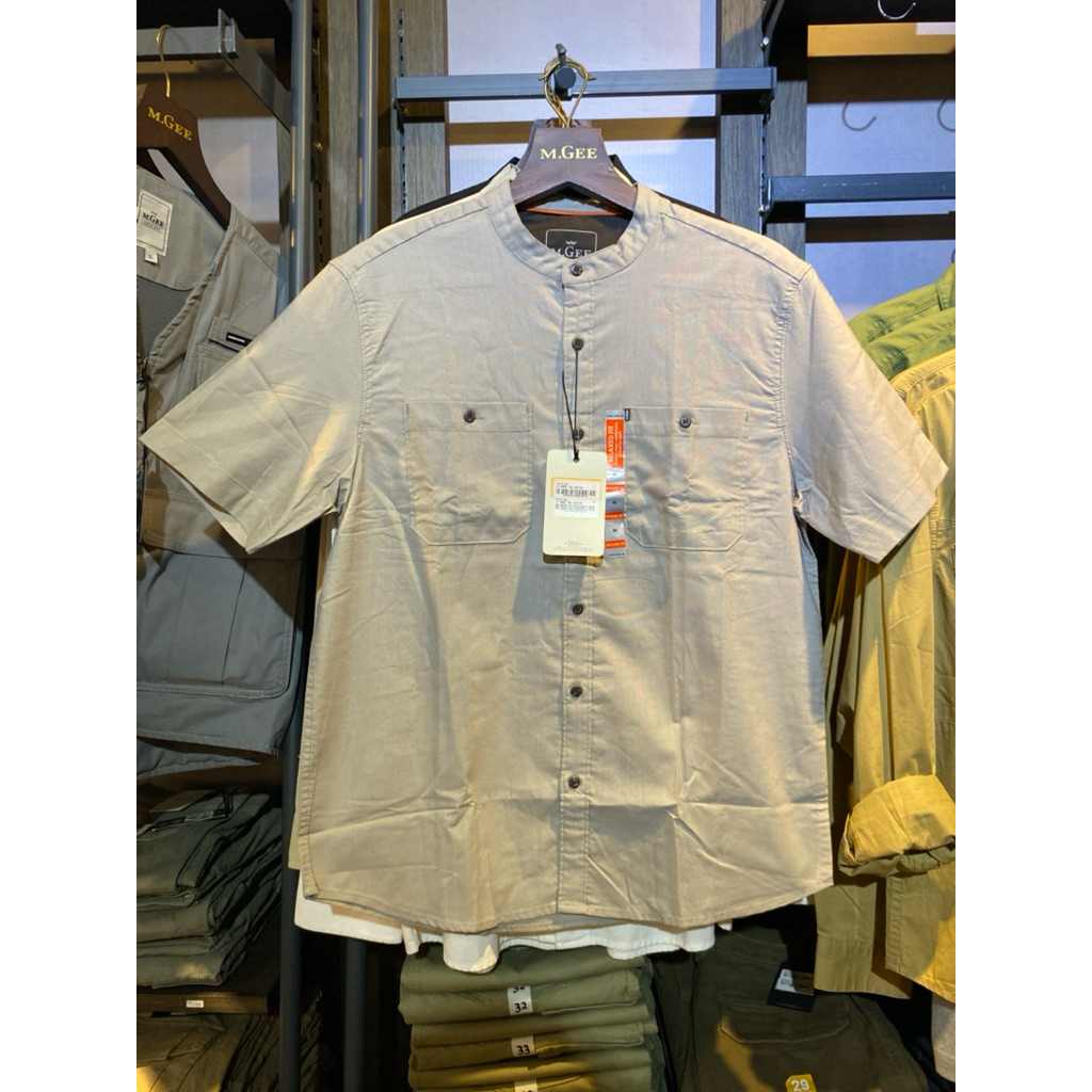 MGEE Kemeja koko Original MGEE Ariks C001 Light Grey