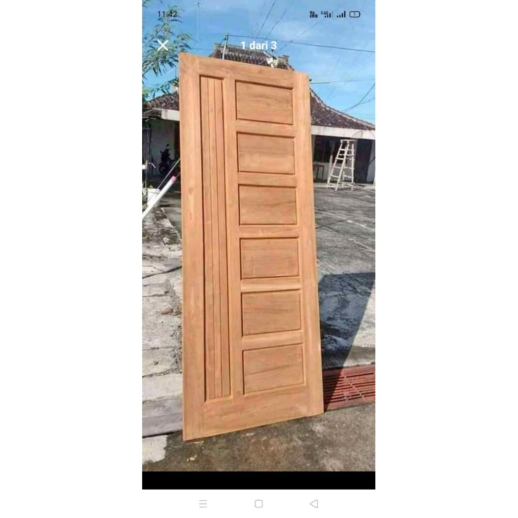 pintu 90x200 kayu mahoni
