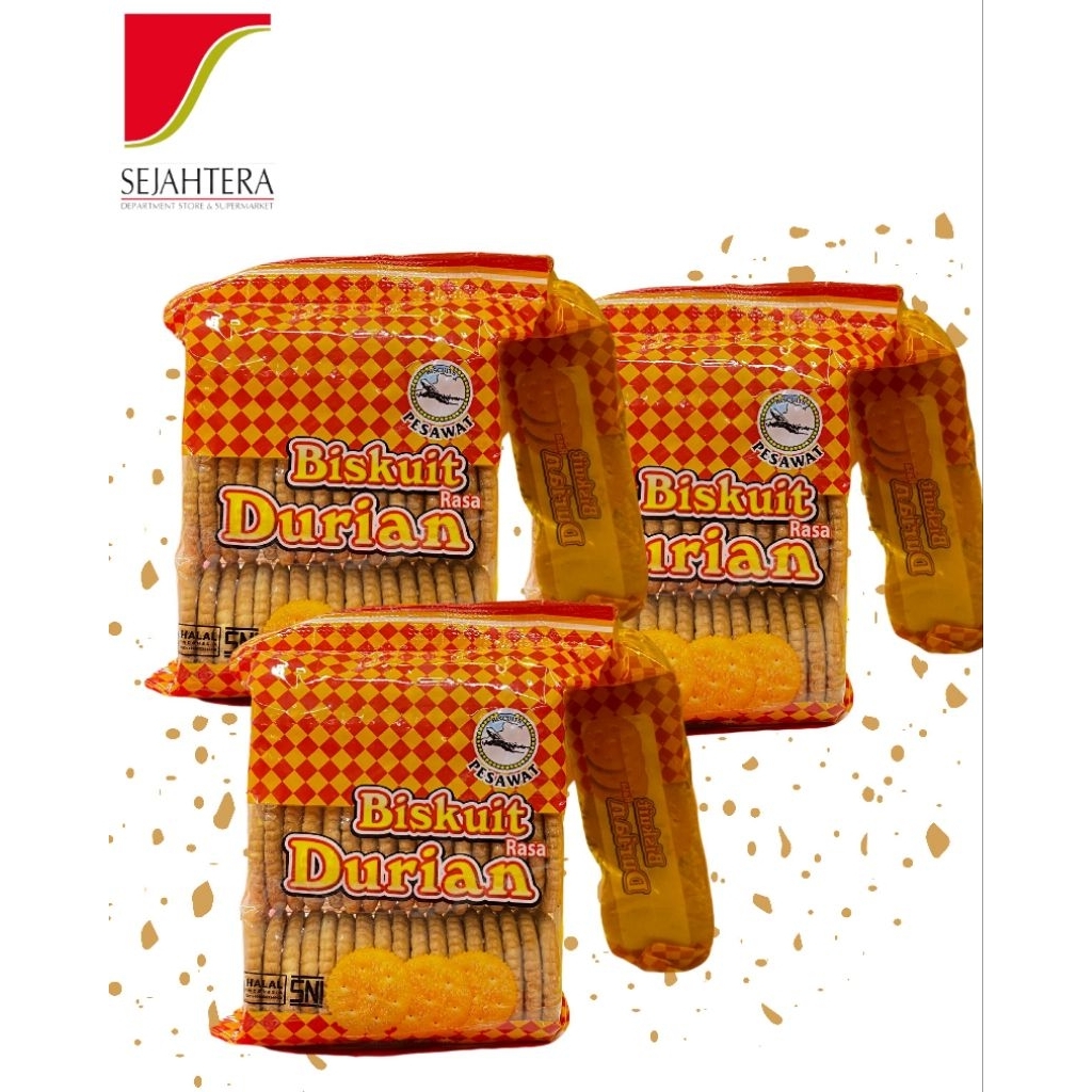 

Pesawat biscuit Rasa Durian 110gr