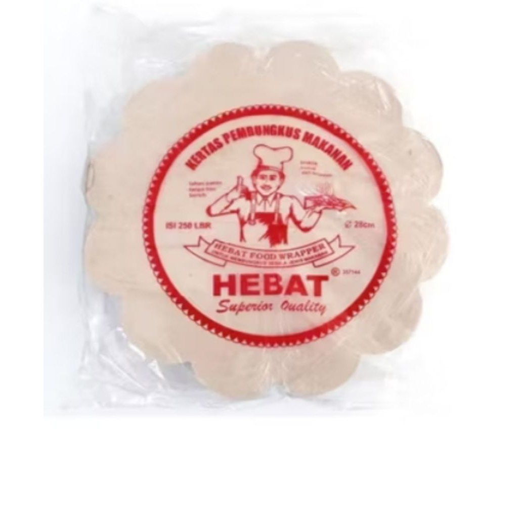 Kertas nasi bulat bunga besar HEBAT 28cm